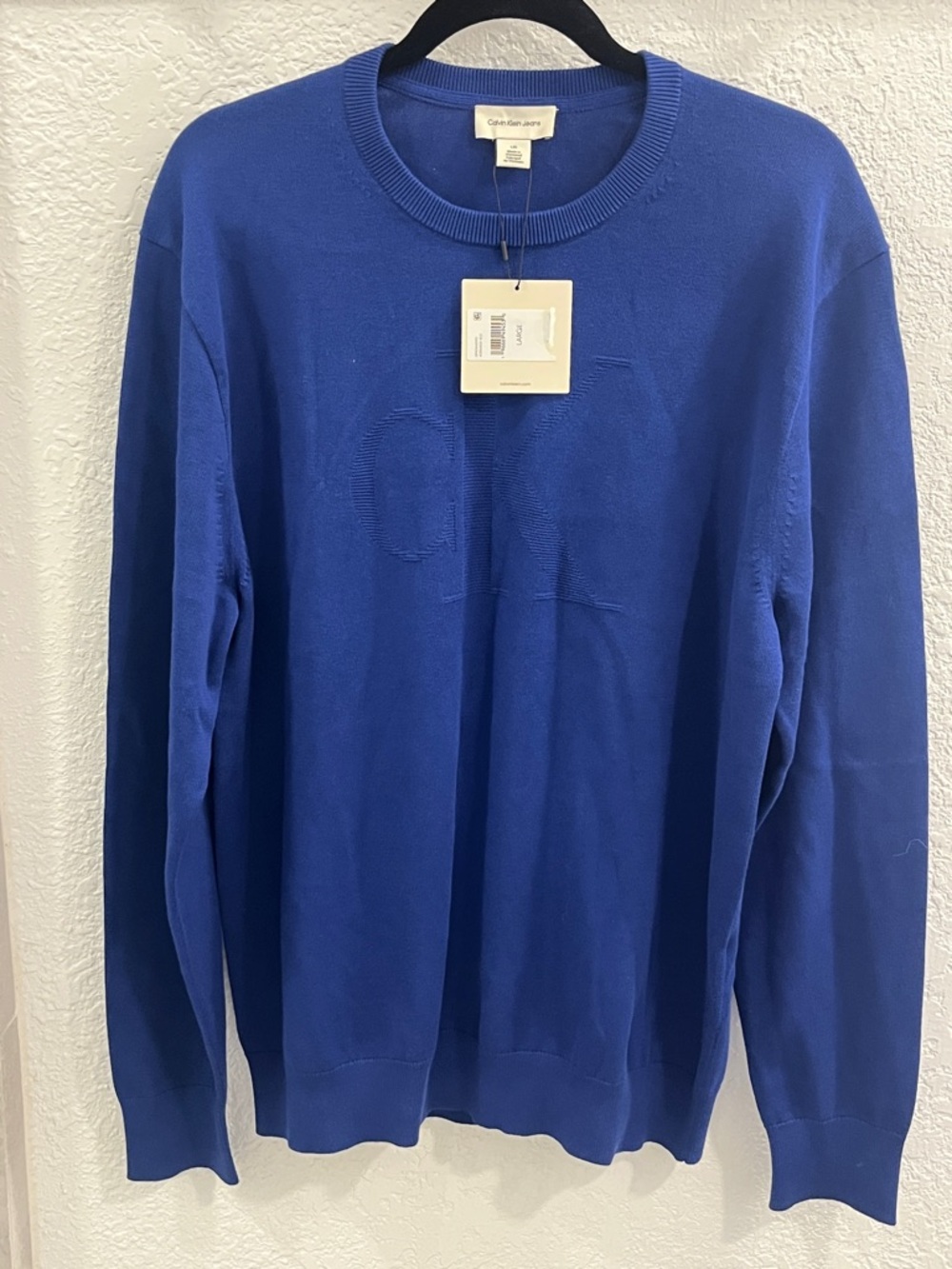 Calvin Klein Men's Cobalt Crewneck Sweater